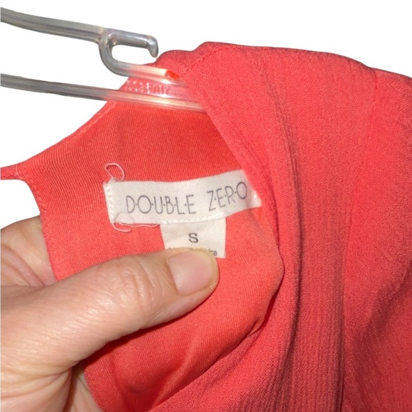 Double Zero coral embroidered lace bell sleeve Boho western linen shift dress - Picture 4 of 7